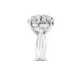 White gold Round Solitaire Diamond Twisted Band with Four-Prong Setting_121