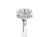 White gold Round Solitaire Engagement Ring with Cathedral Band and Four-Prong Setting_26