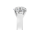 White gold Round Solitaire Engagement Ring with Four-Prong Setting and Tapered Band_28