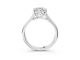 White gold Round Solitaire Engagement Ring with Six-Prong Setting and Classic Band 5