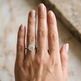 White gold Round Solitaire Engagement Ring with Six-Prong Setting and Classic Band_12