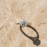 White gold Round Solitaire Engagement Ring with Six-Prong Setting and Classic Band_15