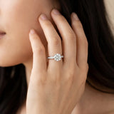 White gold Round Solitaire Engagement Ring with Six-Prong Setting and Comfort Fit Band_8