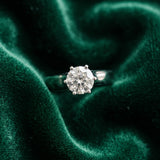 White gold Round Solitaire Engagement Ring with Six-Prong Setting and Comfort Fit Band_9