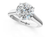 White gold Round Solitaire Engagement Ring with Tapered Band and Four-Prong Setting_22