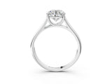 White gold Round Solitaire Engagement Ring with Tapered Band and Four-Prong Setting_24