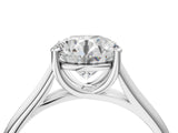White gold Round Solitaire Engagement Ring with Tapered Band and Four-Prong Setting_25