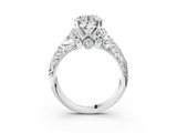 White gold Round Solitaire Filigree Engagement Ring with Halo and Prong Setting_72