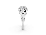 White gold Round Solitaire Intertwined Band Prong Setting Ring_16