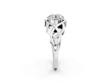 White gold Round Solitaire Intertwined Band Prong Setting Ring_28
