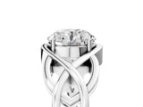 White gold Round Solitaire Intertwined Band Prong Setting Ring_31
