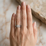 White gold Round Solitaire Leaf-Inspired Engagement Ring with Prong Setting_21
