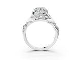 White gold Round Solitaire Leaf-Inspired Engagement Ring with Prong Setting_98