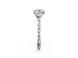 White gold Round Solitaire Marquise Side Stone Prong Setting Ring_72