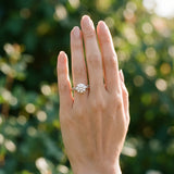 White gold Round Solitaire Milgrain Engagement Ring with Filigree Band and Four-Prong Setting_22