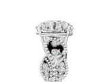 White gold Round Solitaire Milgrain Leaf Band with Prong Setting_16