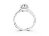 White gold Round Solitaire Pavé Band Prong Setting Ring_42
