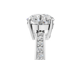 White gold Round Solitaire Pavé Band Prong Setting Ring_44
