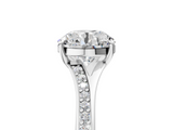 White gold Round Solitaire Pavé Band with Four-Prong Setting_92