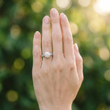 White gold Round Solitaire Pavé Diamond Milgrain Engagement Ring with Four-Prong Setting_29
