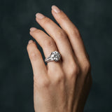 White gold Round Solitaire Pave Split Shank Ring with Four-Prong Setting_15