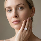 White gold Round Solitaire Pave Split Shank Ring with Four-Prong Setting_16