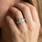 White gold Round Solitaire Pave Split Shank Ring with Four-Prong Setting_17