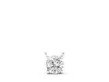 Silver 1.05 Carat D VS1 Round Solitaire Pendant with Four-Prong Basket Setting