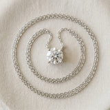 White gold Round Solitaire Pendant with Four-Prong Basket Setting_23