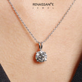 White gold Round Solitaire Pendant with Four-Prong Setting_51