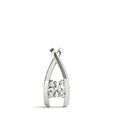 White gold Round Solitaire Prong-Set Pendant 1