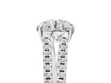 White gold Round Solitaire Split Shank Pavé Diamond Engagement Ring_338