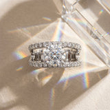 White gold Round Solitaire Split Shank Pave Diamond Ring_27