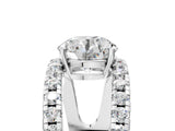 White gold Round Solitaire Split Shank Pave Diamond Ring_73