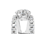 White gold Round Solitaire Split Shank Pave Diamond Ring_78