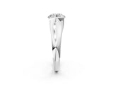 White gold Round Solitaire Tension Set Diamond Ring with Split Shank Band_243