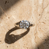 Platinum 3.00 Carat F VVS2 Round Solitaire Tension Set Diamond Ring