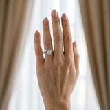 White gold Round Solitaire Tension-Set Diamond Split Shank Ring_28
