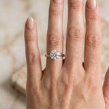 Platinum 1.81 Carat D VVS2 Round Solitaire Twist Band Engagement Ring with Four-Prong Setting