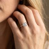 Platinum 1.81 Carat D VVS2 Round Solitaire Twist Band Engagement Ring with Four-Prong Setting