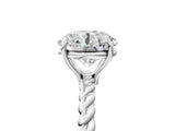 White gold Round Solitaire Twist Band Ring with Four-Prong Setting_17