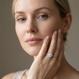 White gold Round Solitaire Twist Band with Leaf Prong Setting_13