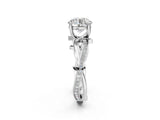 White gold Round Solitaire Twist Band with Pavé Accents and Four-Prong Setting_40