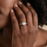 White gold Round Solitaire Twisted Band Pavé Diamond Ring_98