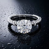 White gold Round Solitaire Twisted Band Prong Set Engagement Ring_16