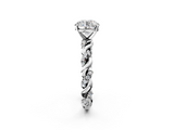 White gold Round Solitaire Twisted Band with Pavé Accents and Four-Prong Setting_39