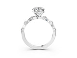 White gold Round Solitaire Twisted Band with Prong Setting 3