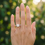 White gold Round Solitaire Twisted Band with Six-Prong Setting_25