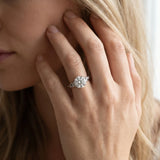 White gold Round Solitaire Vine Band with Milgrain Prong Setting_14