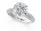 White gold Round Solitaire with Pave Band and Four-Prong Setting_30